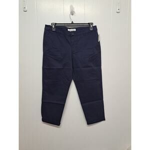 Amazon Essentials Women's Cropped Girlfriend‎ Chino Pant Navy Size 14